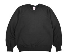 画像1: Used Jerzees Raglan Sleeve Blank Sweat Shirt Black made in USA (1)
