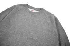 画像2: Used Jerzees Raglan Sleeve Blank Sweat Shirt Grey made in USA (2)