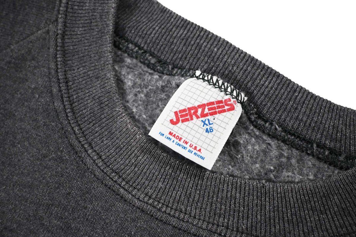 画像4: Used Jerzees Raglan Sleeve Blank Sweat Shirt Charcoal made in USA (4)