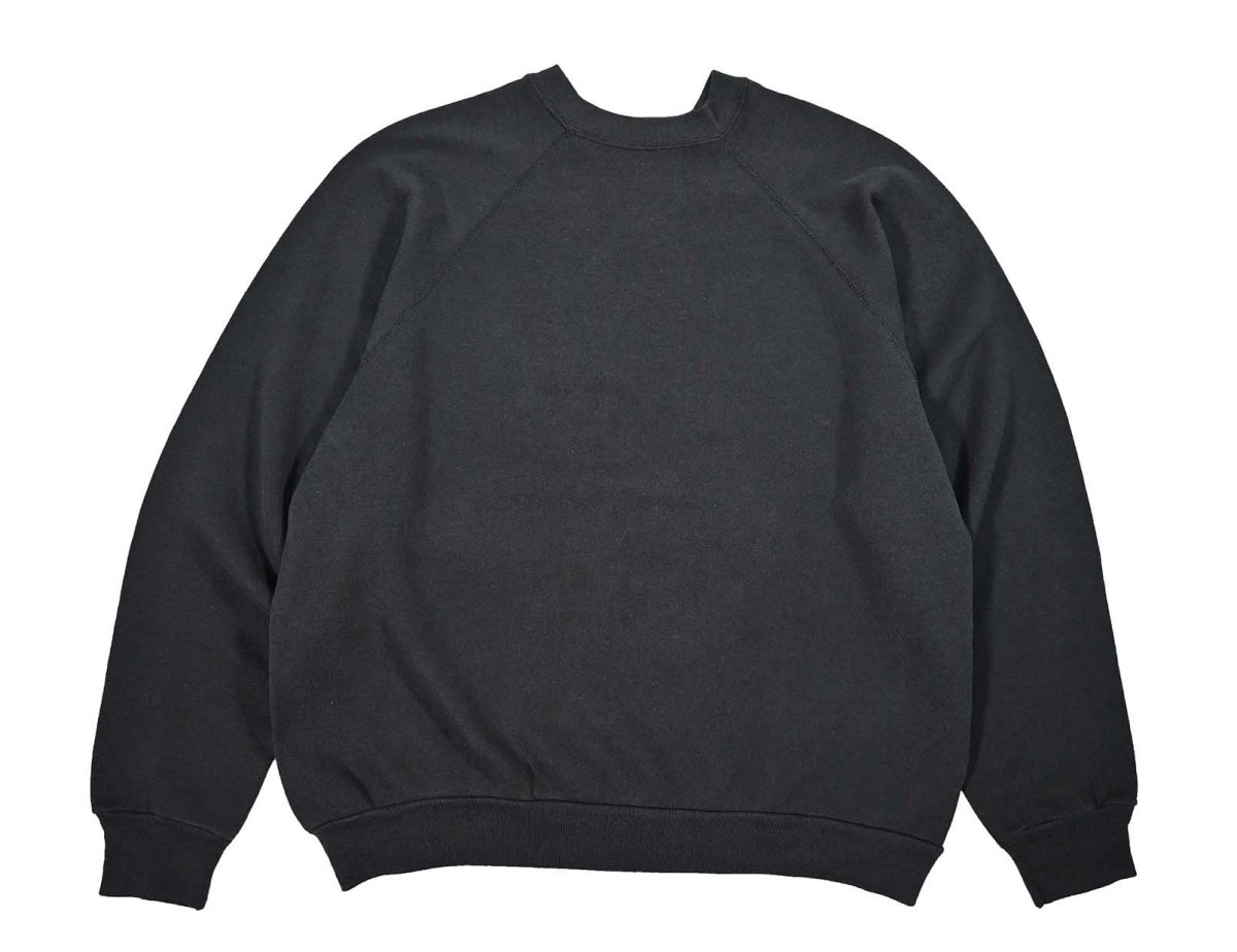 画像1: Used Tultex Raglan Sleeve Blank Sweat Shirt Black made in USA (1)