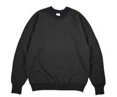 画像1: Used Fruit of the Loom Raglan Sleeve Blank Sweat Shirt Black made in USA (1)
