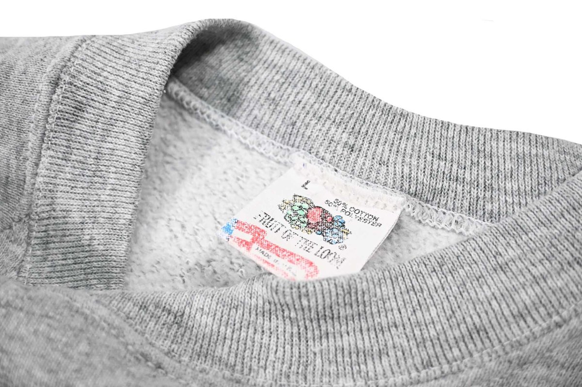 画像5: Used Fruit of the Loom Raglan Sleeve Blank Sweat Shirt Grey made in USA (5)