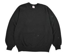 画像1: Used Jerzees Raglan Sleeve Blank Sweat Shirt Black made in USA (1)
