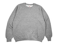 画像1: Used Jerzees Raglan Sleeve Blank Sweat Shirt Grey made in USA (1)