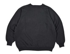 画像1: Used Hanes Raglan Sleeve Blank Sweat Shirt Black made in USA (1)