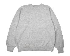 画像1: Used Fruit of the Loom Raglan Sleeve Blank Sweat Shirt Grey made in USA (1)