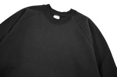画像2: Used Fruit of the Loom Raglan Sleeve Blank Sweat Shirt Black made in USA (2)
