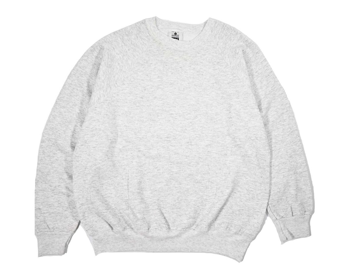 画像1: Used Lee Raglan Sleeve Blank Sweat Shirt Ash made in USA (1)