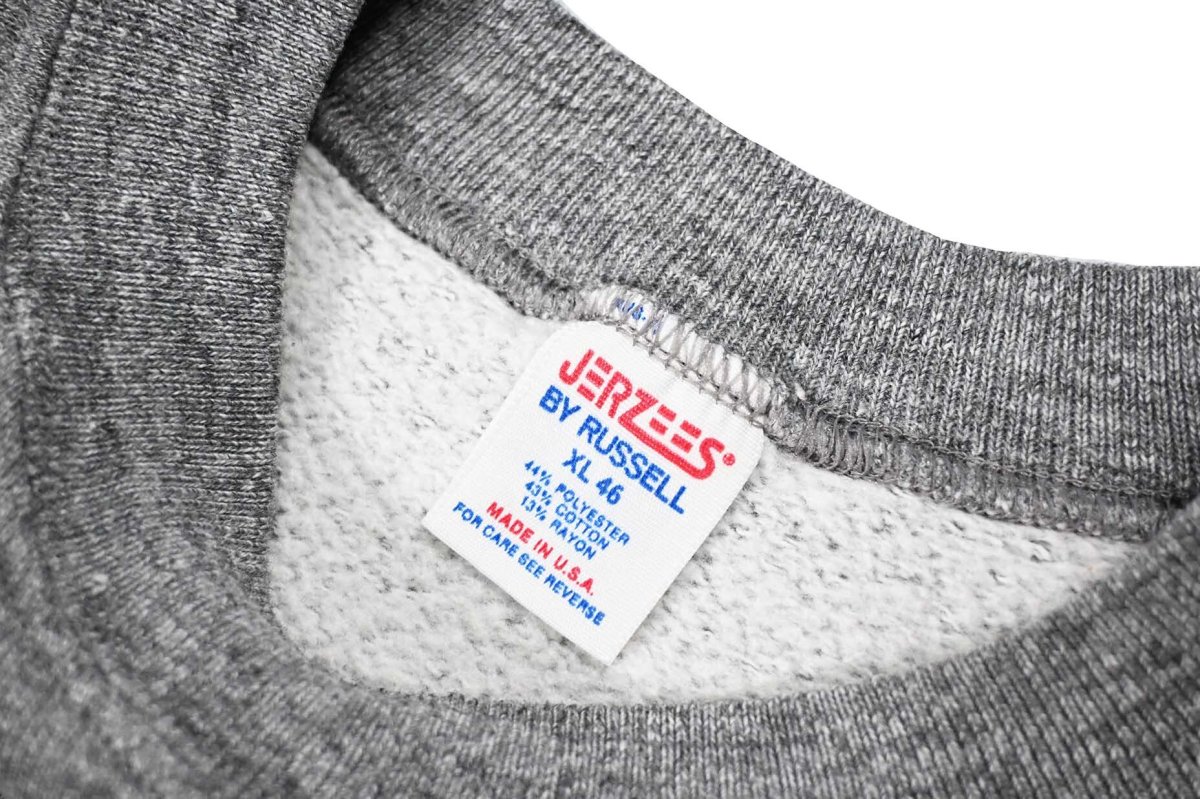 画像4: Used Jerzees by Russell Raglan Sleeve Blank Sweat Shirt Grey made in USA (4)