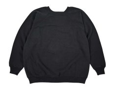 画像1: Used Hanes Raglan Sleeve Blank Sweat Shirt Black made in USA (1)