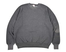 画像1: Used Jerzees Raglan Sleeve Blank Sweat Shirt Charcoal made in USA (1)