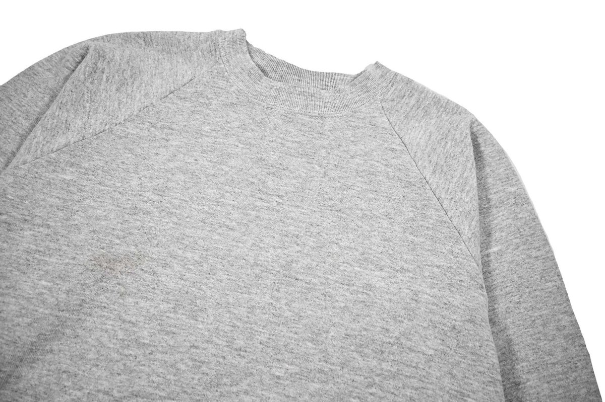 画像2: Used Fruit of the Loom Raglan Sleeve Blank Sweat Shirt Grey made in USA (2)