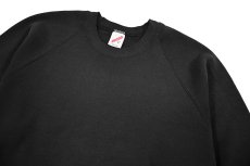 画像2: Used Jerzees Raglan Sleeve Blank Sweat Shirt Black made in USA (2)