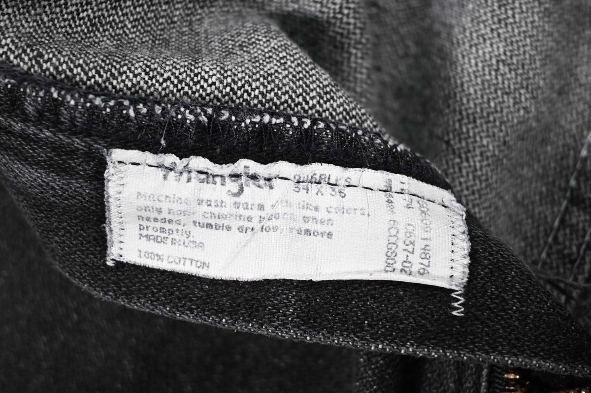 画像6: Used Wrangler 946BLKS Cut Off Denim Pants Black made in USA (6)