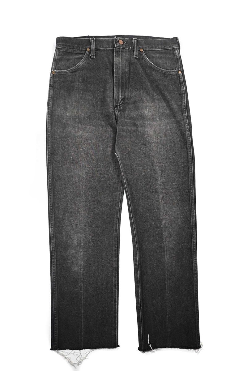 画像1: Used Wrangler 946BLKS Cut Off Denim Pants Black made in USA (1)