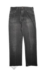 画像1: Used Wrangler 946BLKS Cut Off Denim Pants Black made in USA (1)