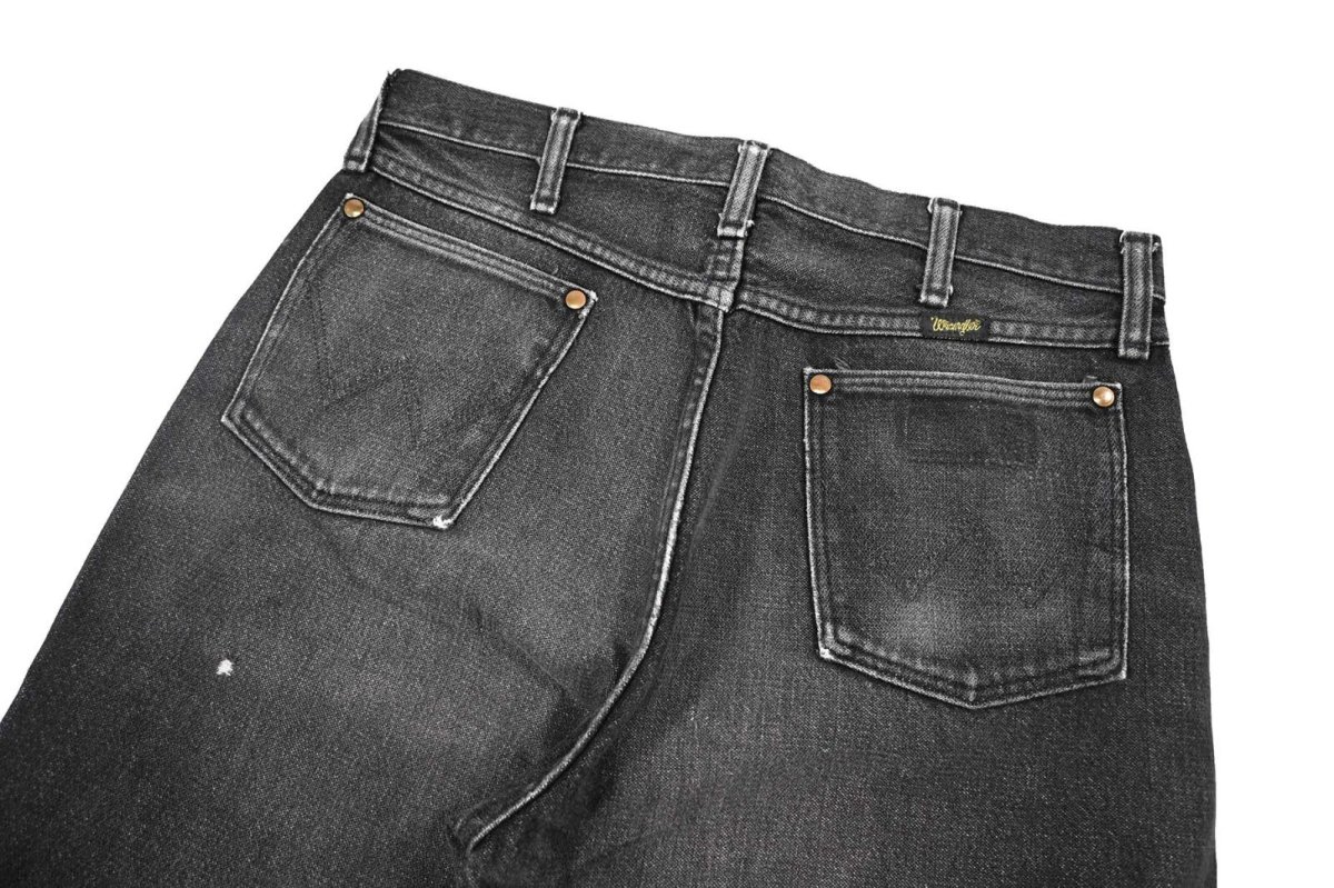 画像4: Used Wrangler 946BLKS Cut Off Denim Pants Black made in USA (4)