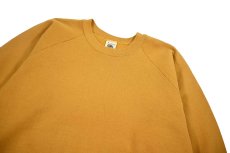 画像2: Used Fruit of the Loom Raglan Sleeve Blank Sweat Shirt Mustard made in USA (2)