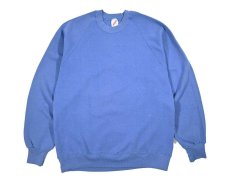 画像1: Used Jerzees Raglan Sleeve Blank Sweat Shirt Blue made in USA (1)