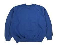 画像1: Used Fruit of the Loom Raglan Sleeve Blank Sweat Shirt Navy (1)
