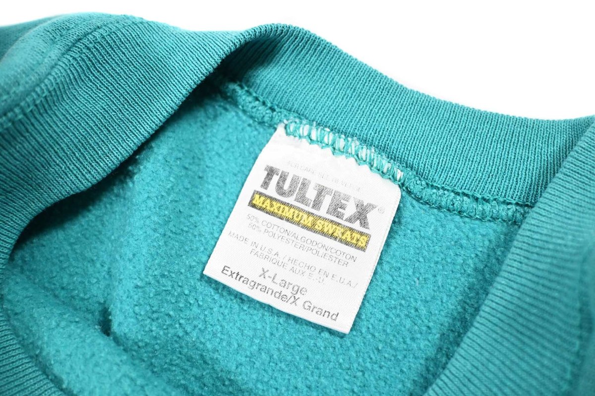 画像4: Used Tultex Raglan Sleeve Blank Sweat Shirt Emerald made in USA (4)