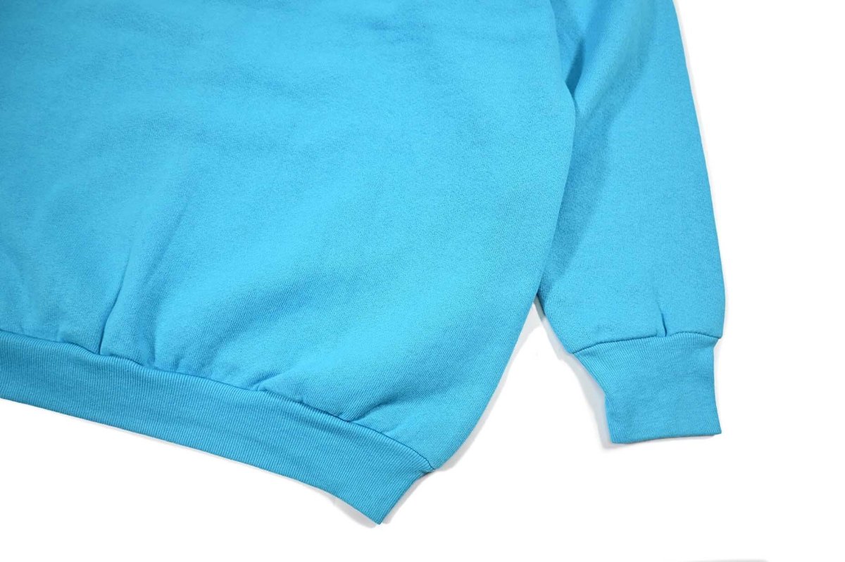 画像3: Deadstock Fruit of the Loom Raglan Sleeve Blank Sweat Shirt Turquoise made in USA (3)