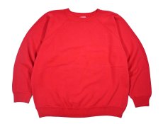 画像1: Used Hanes Raglan Sleeve Blank Sweat Shirt Red made in USA (1)