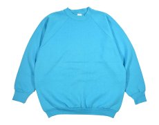 画像1: Deadstock Fruit of the Loom Raglan Sleeve Blank Sweat Shirt Turquoise made in USA (1)
