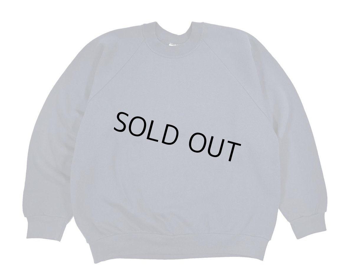 画像1: Used Fruit of the Loom Raglan Sleeve Blank Sweat Shirt Navy (1)