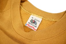 画像4: Used Fruit of the Loom Raglan Sleeve Blank Sweat Shirt Mustard made in USA (4)