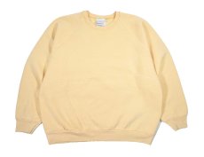画像1: Used Fruit of the Loom Raglan Sleeve Blank Sweat Shirt Yellow (1)