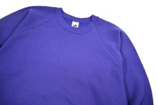 画像2: Used Fruit of the Loom Raglan Sleeve Blank Sweat Shirt Purple made in USA (2)