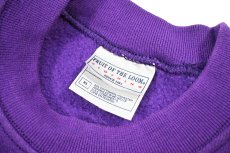 画像4: Used Fruit of the Loom Raglan Sleeve Blank Sweat Shirt Purple (4)