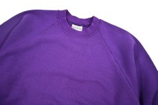 画像2: Used Fruit of the Loom Raglan Sleeve Blank Sweat Shirt Purple (2)