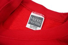 画像4: Used Hanes Raglan Sleeve Blank Sweat Shirt Red made in USA (4)
