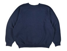 画像1: Used Hanes Raglan Sleeve Blank Sweat Shirt Navy made in USA (1)