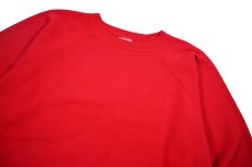 画像2: Used Hanes Raglan Sleeve Blank Sweat Shirt Red made in USA (2)