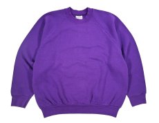 画像1: Used Fruit of the Loom Raglan Sleeve Blank Sweat Shirt Purple (1)