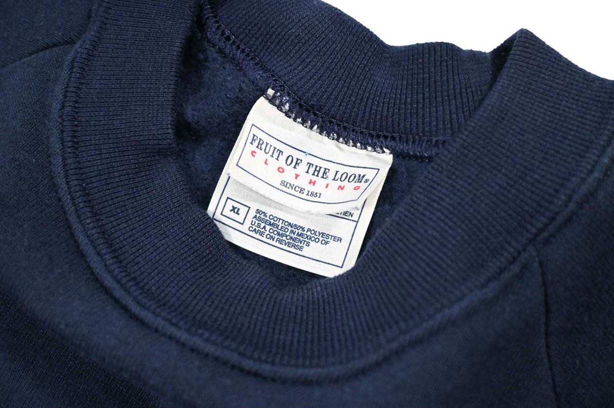 画像4: Used Fruit of the Loom Raglan Sleeve Blank Sweat Shirt Navy (4)