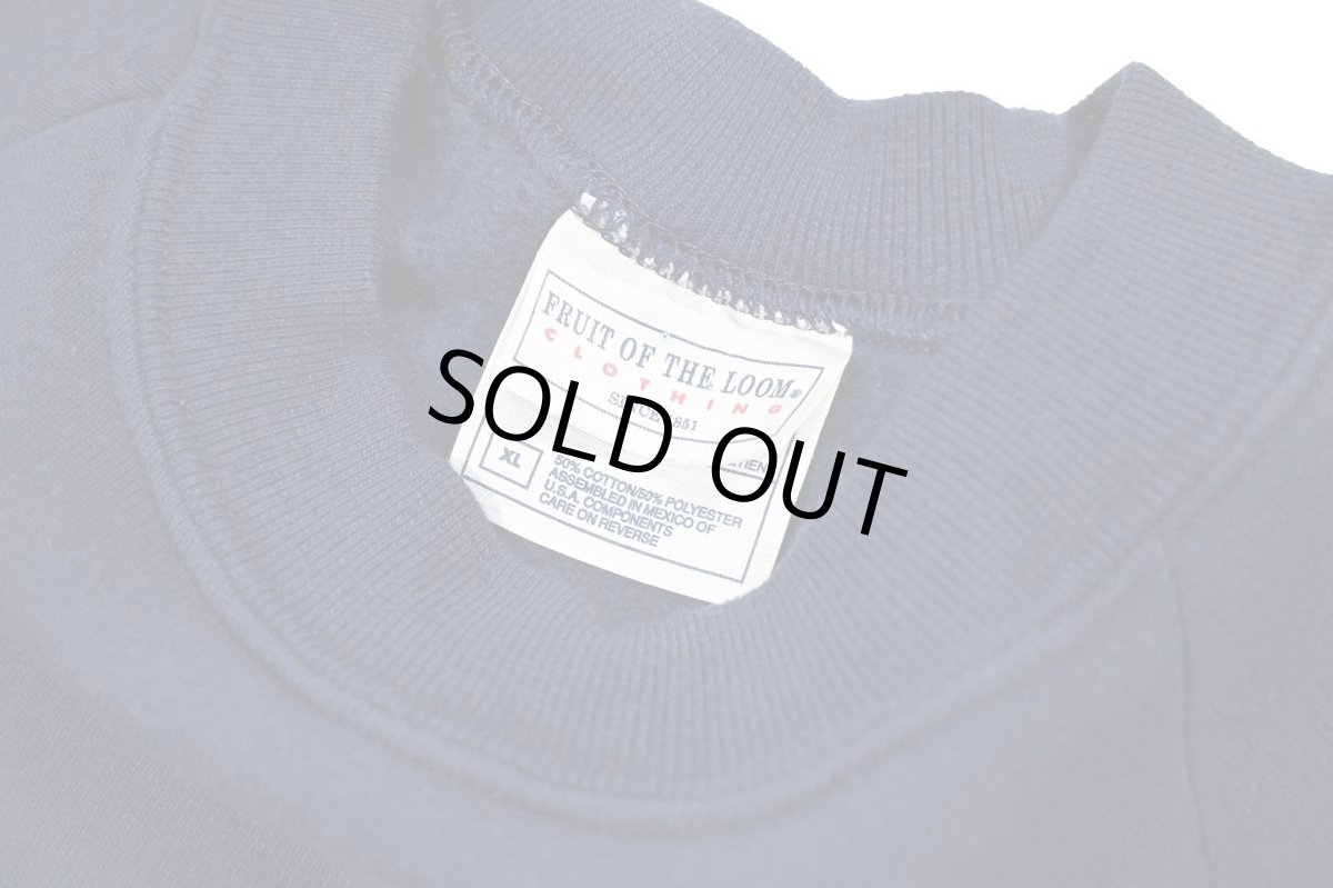画像4: Used Fruit of the Loom Raglan Sleeve Blank Sweat Shirt Navy (4)