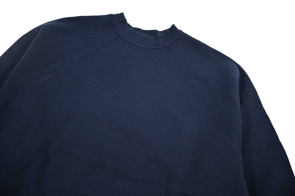 画像2: Used Discus Raglan Sleeve Blank Sweat Shirt Navy made in USA (2)