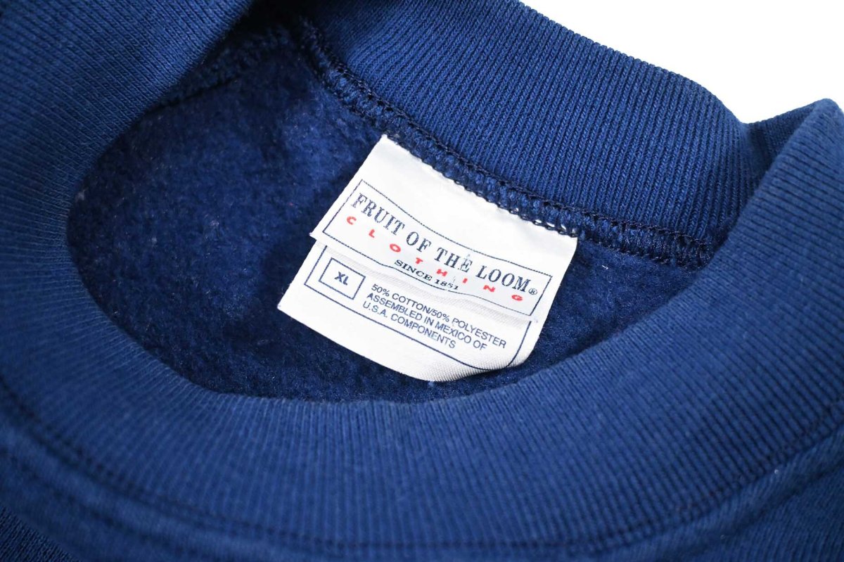 画像4: Used Fruit of the Loom Raglan Sleeve Blank Sweat Shirt Navy (4)
