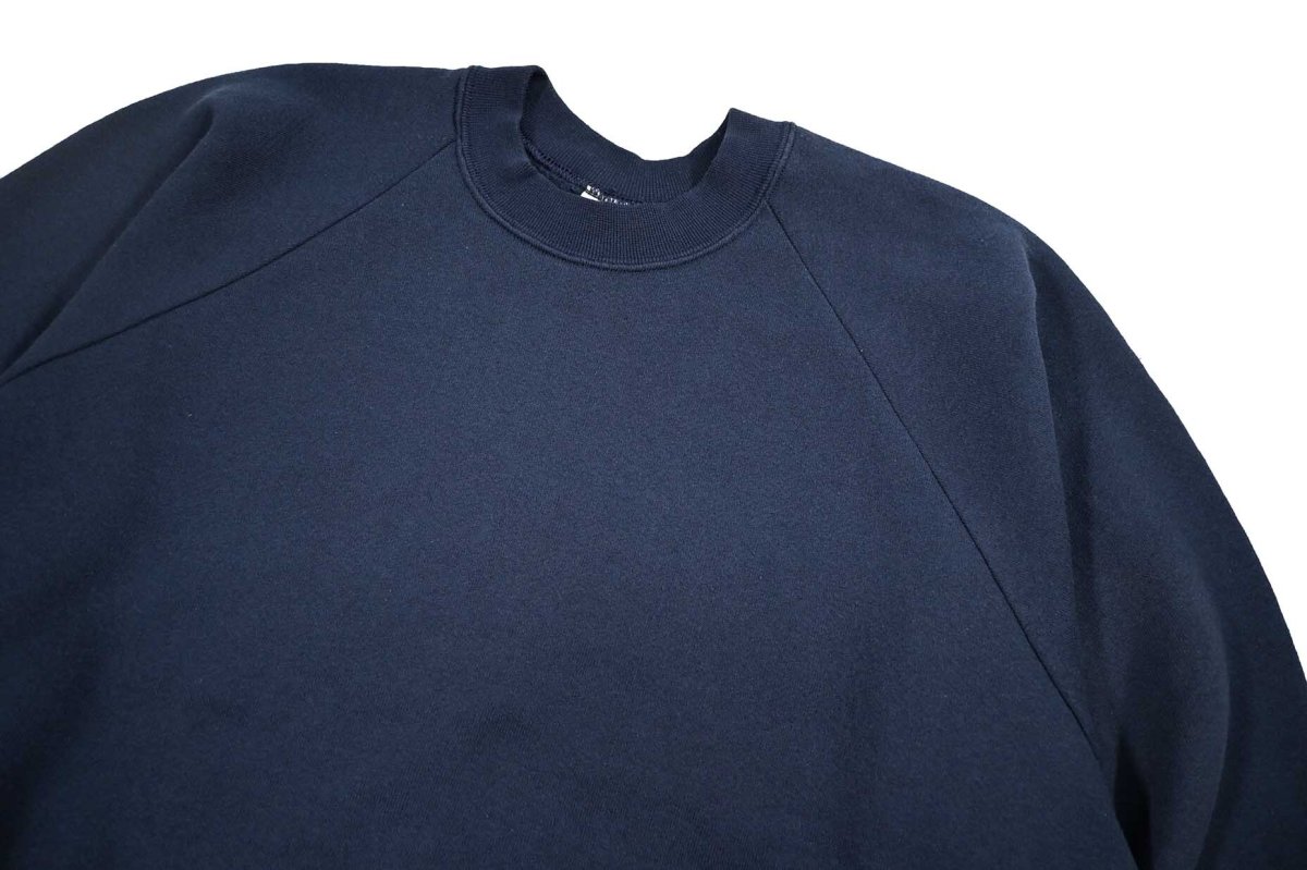 画像2: Used Fruit of the Loom Raglan Sleeve Blank Sweat Shirt Navy (2)