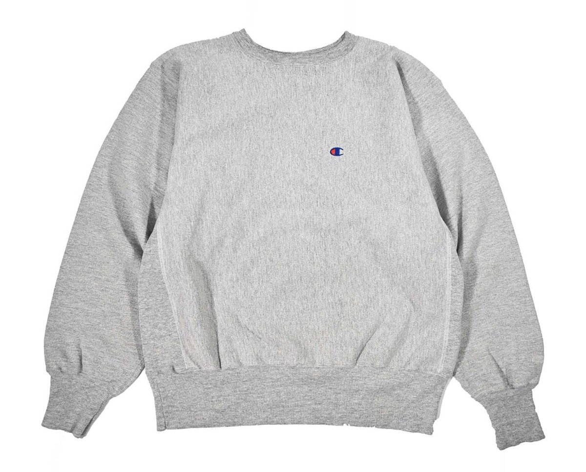画像1: 90s Used Champion Reverse Weave Sweat Shirt Grey (1)