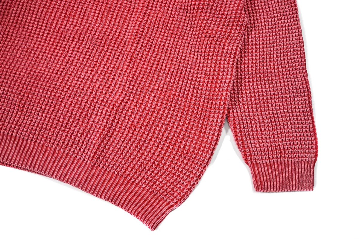 画像3: A.R.P.  Washed Cotton Mineral Breach Oversized Sweater Red (3)
