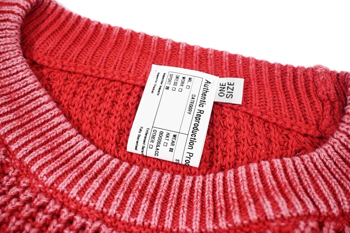 画像4: A.R.P.  Washed Cotton Mineral Breach Oversized Sweater Red (4)