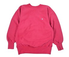 画像1: 90s Used Champion Reverse Weave Sweat Shirt Pink made in USA (1)