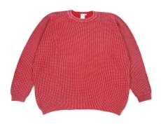 画像1: A.R.P.  Washed Cotton Mineral Breach Oversized Sweater Red (1)