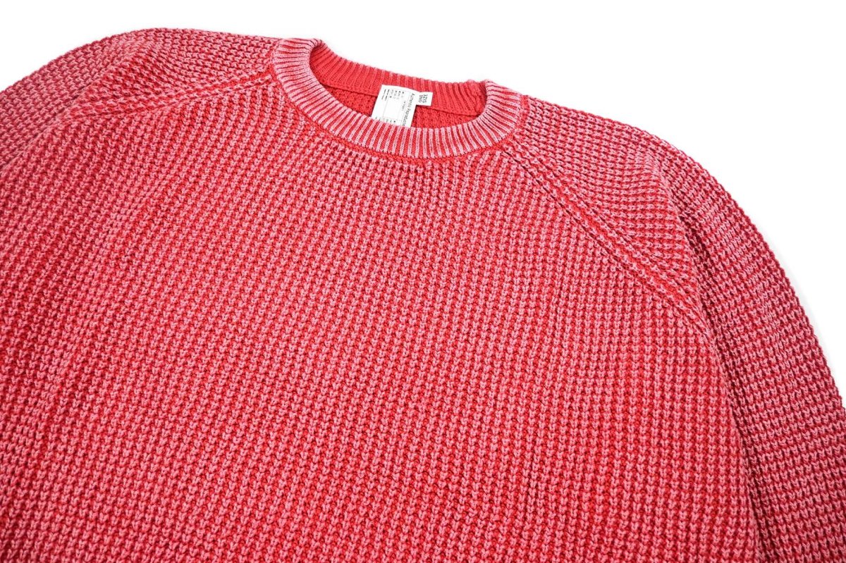画像2: A.R.P.  Washed Cotton Mineral Breach Oversized Sweater Red (2)