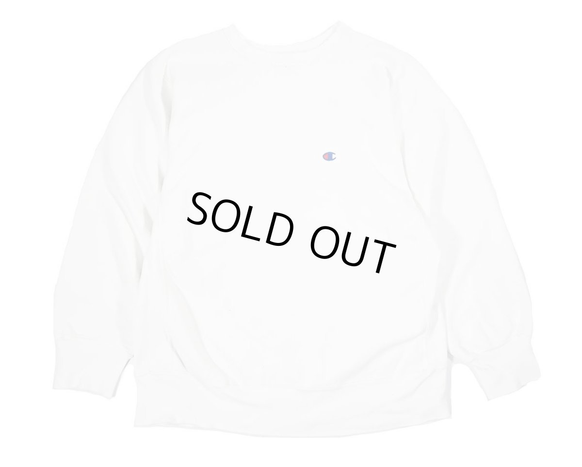 画像1: 80s Used Champion Reverse Weave Sweat Shirt White made in USA (1)